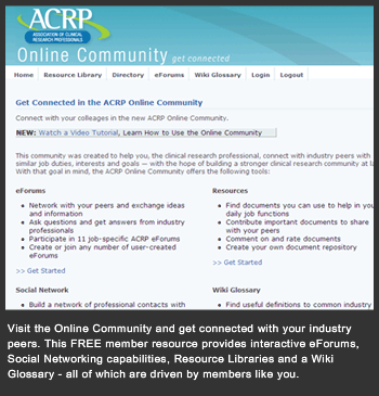 Visit the ACRP Online Community